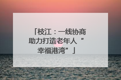 枝江：一线协商助力打造老年人“幸福港湾”