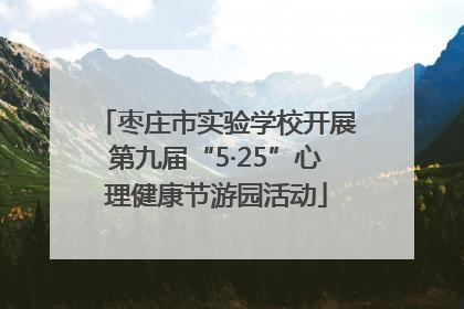 枣庄市实验学校开展第九届“5·25”心理健康节游园活动