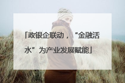 政银企联动，“金融活水”为产业发展赋能