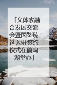 文体农融合发展交流会暨国鉴臻选入驻签约仪式在鹤鸣湖举办