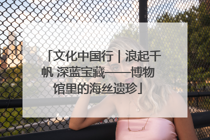 文化中国行｜浪起千帆 深蓝宝藏——博物馆里的海丝遗珍