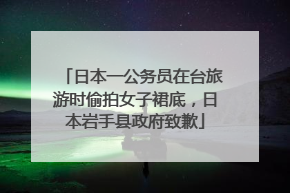 日本一公务员在台旅游时偷拍女子裙底，日本岩手县政府致歉