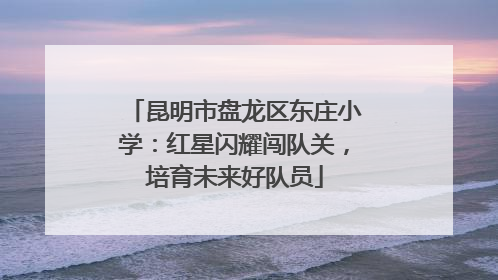 昆明市盘龙区东庄小学：红星闪耀闯队关，培育未来好队员