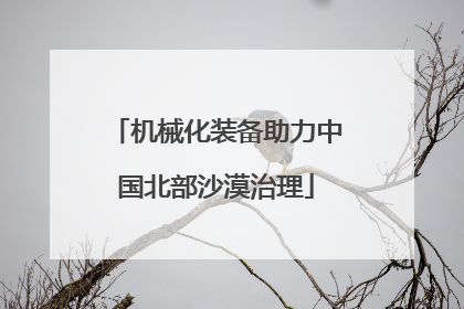 机械化装备助力中国北部沙漠治理