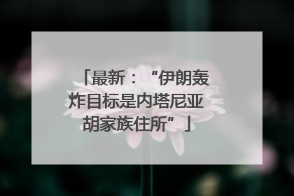 最新：“伊朗轰炸目标是内塔尼亚胡家族住所”