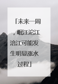 未来一周，岷江沱江涪江可能发生明显涨水过程