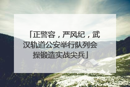 正警容，严风纪，武汉轨道公安举行队列会操锻造实战尖兵