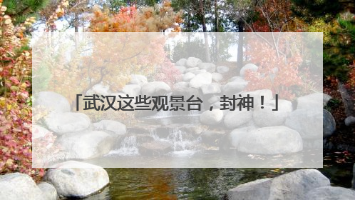 武汉这些观景台，封神！