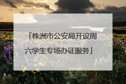 株洲市公安局开设周六学生专场办证服务