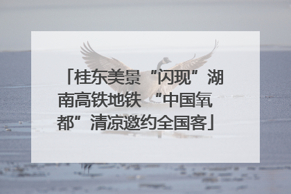 桂东美景“闪现”湖南高铁地铁 “中国氧都”清凉邀约全国客