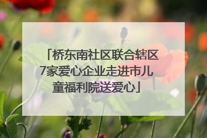 桥东南社区联合辖区7家爱心企业走进市儿童福利院送爱心