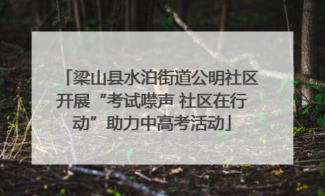 梁山县水泊街道公明社区开展“考试噤声 社区在行动”助力中高考活动