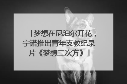 梦想在尼泊尔开花，宁诺推出青年支教纪录片《梦想二次方》
