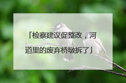 检察建议促整改，河道里的废弃桥墩拆了