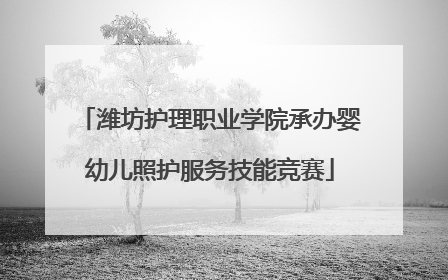 潍坊护理职业学院承办婴幼儿照护服务技能竞赛
