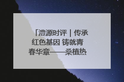 澧源时评｜传承红色基因 铸就青春华章——桑植热土上的青春长征