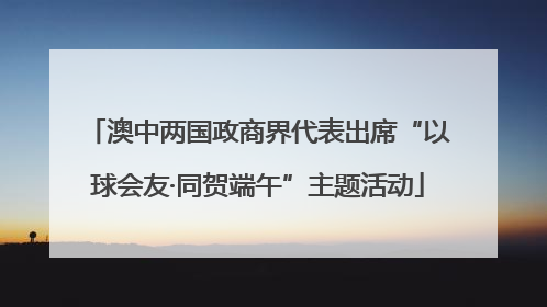 澳中两国政商界代表出席“以球会友·同贺端午”主题活动