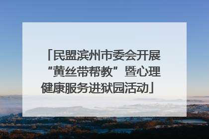 民盟滨州市委会开展“黄丝带帮教”暨心理健康服务进狱园活动