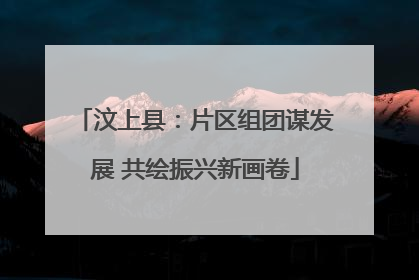 汶上县：片区组团谋发展 共绘振兴新画卷