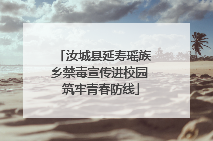 汝城县延寿瑶族乡禁毒宣传进校园 筑牢青春防线