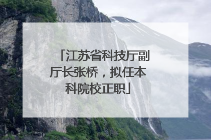 江苏省科技厅副厅长张桥，拟任本科院校正职