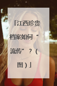 江西珍贵档案如何“流传”？（图）