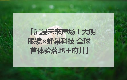 沉浸未来声场！大明眼镜×蜂巢科技 全球首体验落地王府井