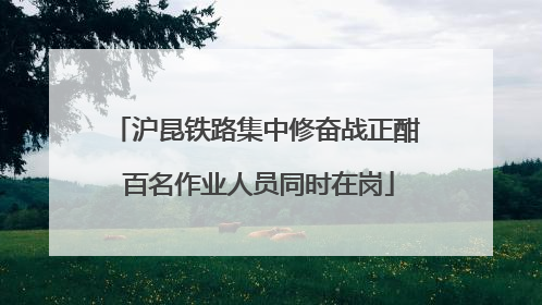 沪昆铁路集中修奋战正酣 百名作业人员同时在岗