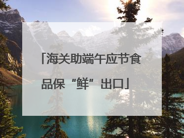 海关助端午应节食品保“鲜”出口