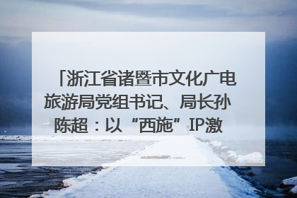 浙江省诸暨市文化广电旅游局党组书记、局长孙陈超：以“西施”IP激活全域旅游 打造县域文旅融合新标杆｜第七届全国县域旅游研究成果发布系列活动