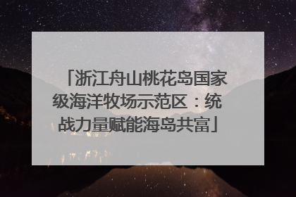 浙江舟山桃花岛国家级海洋牧场示范区：统战力量赋能海岛共富