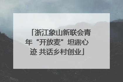 浙江象山新联会青年“开放麦”坦露心迹 共话乡村创业
