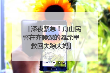 深夜紧急！舟山民警在齐腰深的滩涂里救回失踪大妈