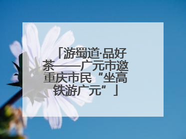 游蜀道·品好茶——广元市邀重庆市民“坐高铁游广元”