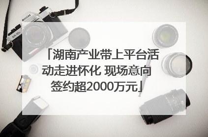 湖南产业带上平台活动走进怀化 现场意向签约超2000万元