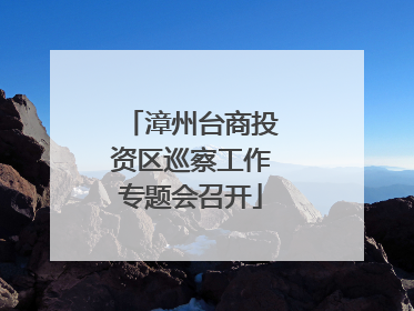漳州台商投资区巡察工作专题会召开