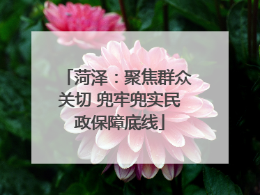 菏泽：聚焦群众关切 兜牢兜实民政保障底线