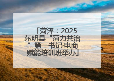 菏泽：2025东明县“菏力共治”第一书记·电商赋能培训班举办