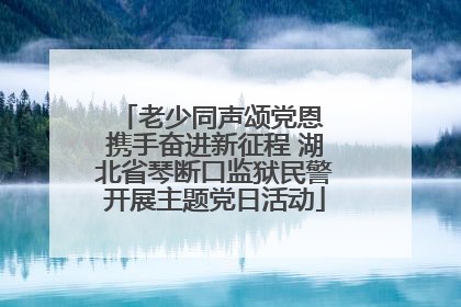 老少同声颂党恩 携手奋进新征程 湖北省琴断口监狱民警开展主题党日活动