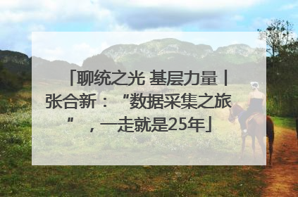 聊统之光 基层力量丨张合新：“数据采集之旅”，一走就是25年