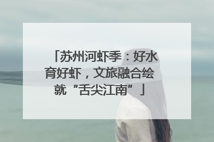 苏州河虾季：好水育好虾，文旅融合绘就“舌尖江南”