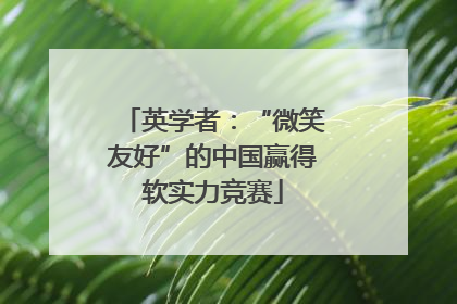 英学者：“微笑友好”的中国赢得软实力竞赛