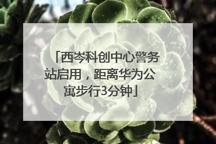 西岑科创中心警务站启用，距离华为公寓步行3分钟