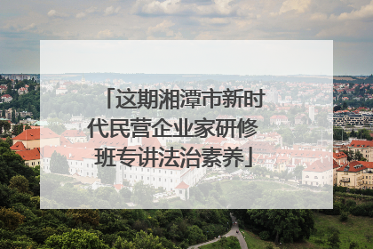 这期湘潭市新时代民营企业家研修班专讲法治素养