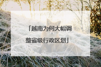 越南为何大幅调整省级行政区划