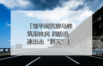 邹平闲置房马蜂筑巢扰民 消防迅速出击“剿灭”