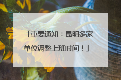 重要通知：昆明多家单位调整上班时间！
