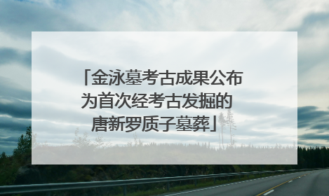 金泳墓考古成果公布 为首次经考古发掘的唐新罗质子墓葬