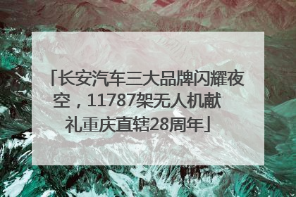 长安汽车三大品牌闪耀夜空，11787架无人机献礼重庆直辖28周年