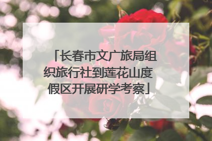 长春市文广旅局组织旅行社到莲花山度假区开展研学考察